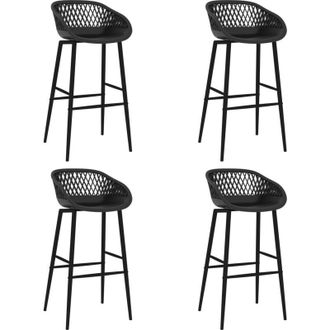 vidaXL Vidaxl - Bar Chairs 4 pcs Black