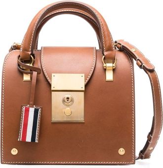 Thom Browne Mrs. Thom mini tote bag - women - Polyester/Calf Leather/Lambskin - One Size