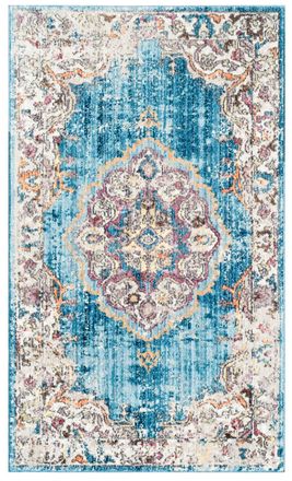 Safavieh Alfombra poli&eacute;ster blu/grigio 122 x 183 cm