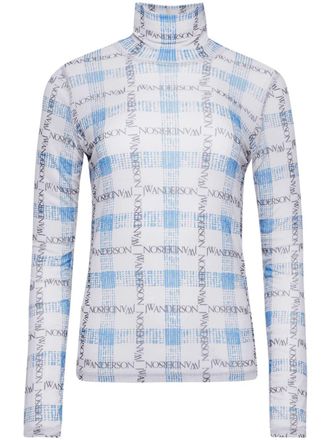J.W.Anderson Top a quadri - Blu