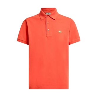 Etro Etro, Polo Shirts, male, Orange, Size: 2XL Cotton Polo Shirt