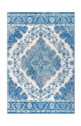 Jonathan Y Designs Bohemian FLAIR Boho Vintage Medallion Area Rug in Cream/blue at Nordstrom, Size 4Ft 0In X 6Ft 0In