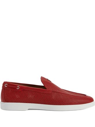 Giuseppe Zanotti Jourdain loafers - men - Rubber/Calf Leather/Calf Leather - 45 - Red