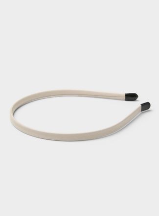 Simons Womens Faux-leather thin headband