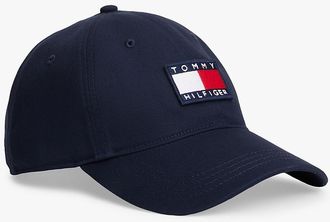 Tommy Hilfiger Mens Flag Logo Patch Baseball Cap - Blue