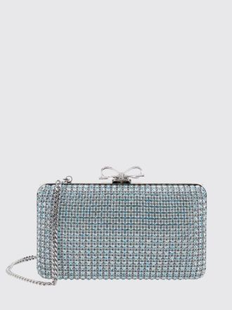 Self Portrait Clutch in poliestere con strass incastonati