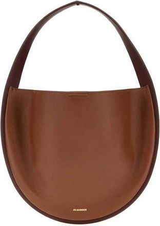 Jil Sander Caramel Leather Pivot Shoulder Bag Grape Borse A Mano