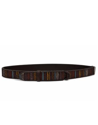 Orciani Black Cocco Nabuk Nubuck Leather Belt