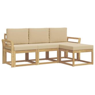 vidaXL Conjunto De Sof&aacute;s De Exterior 4 Pcs Vidaxl