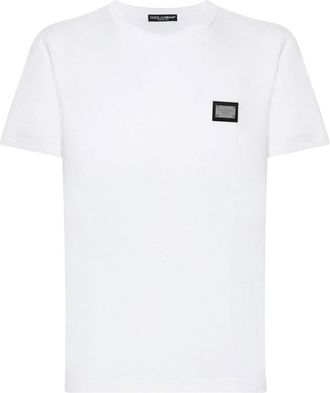 Dolce & Gabbana White Logo Detail T-shirt