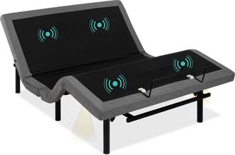 Best Choice Products Adjustable Bed Base for Stress Management with Massage, Remote Control, USB Ports