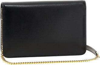 Tom Ford Leather with Gold-Tone Hardware Crossbody Bag - Black