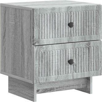 vidaXL Armario De Noche Con Caj&oacute;n Gris Sonoma 43 X 34,5 X 47,5 Cm Vidaxl