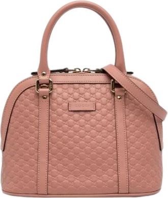Gucci Pre-owned Satchel - Dames - Vintage Handtas - Roze - ONE Size - Leer - Vintage