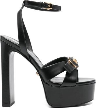 Versace Sandali Gianni Ribbon 140mm - Nero