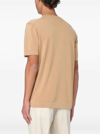 Drumohr short-sleeve frosted T-shirt - men - Cotton - 54 - Neutrals