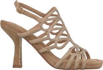 Alma En Pena Heel Mesh Sandal - Dames - Sandalen met hakken - Beige - 36 EU - Schoenen