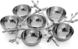 Michael Aram White Orchid 6-Compartment Plate in Metallic Silver at Nordstrom