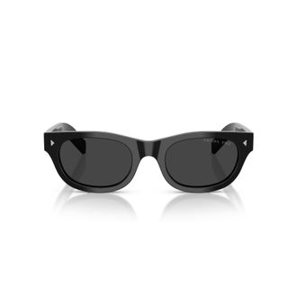 Prada 0pr C09s Rectangular Black Acetate Sunglasses