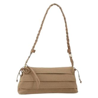 Ferragamo Pre-owned Shoulder Bags, female, Beige, Size: ONE SIZE Pre-owned Nylon shoulder-bags