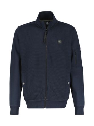 Lerros Sweatjacke LERROS Herren Sweatjacke in Struktur-Baumwollqualit&auml;t, Herren, Gr. S, blau (classic navy), 100% Baumwolle, Sweatjacken Sweatjacke