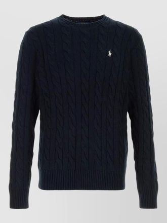 Polo Ralph Lauren cotton sweater cable knit ribbed trims