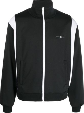 Amiri logo-print zip-up sweatshirt - men - Viscose/Polyester - XXXL - Black