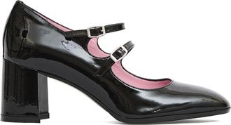 Carel Alice Mary Jane - Dames - Pumps - Zwart - 38 EU - Leer - Schoenen