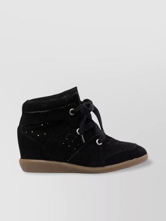 Isabel Marant leather wedge hi-top sneakers