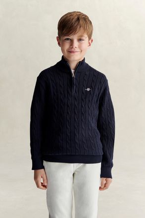 GANT Teens Teen Boys Shield Half Zip Sweater (122/128) EVENING BLUE