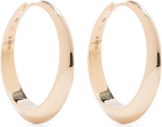 Lizzie Mandler 18K yellow gold XL thin crescent hoop earrings - women - 18kt Yellow Gold - One Size