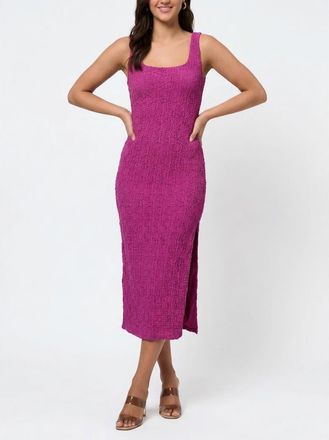 Rachel Roy Emi Sleeveless Pucker Knit Midi Dress in Orchid at Nordstrom, Size Xx-Large
