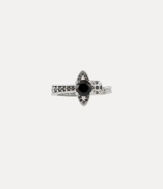 Vivienne Westwood Maitena Ring Platinum-grey-cz Platinum-grey-cz Unisex