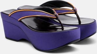 Dries Van Noten Satin thong sandals
