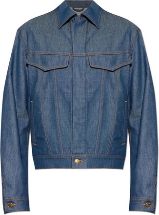 Moschino Jassen, Heren, Blauw, L, Denim, Denim jacket