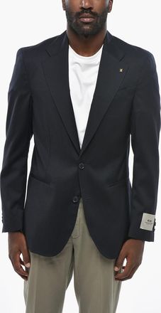 Corneliani CC COLLECTION Blazer Sfoderata in Lana Vergine ccn Tasche a Filo e Rever Classico Corneliani