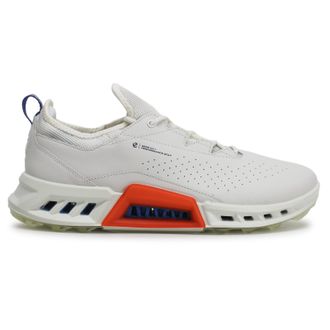 Ecco Ecco Golf Biom C4 Leather Textile Mens Low Top Trainers - White Mazarine Blue - Size:UK 12-12.5