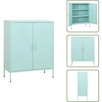 vidaXL The Living Store Armadietto Menta 80x35x101,5 cm in Acciaio - Armadietto portaoggetti