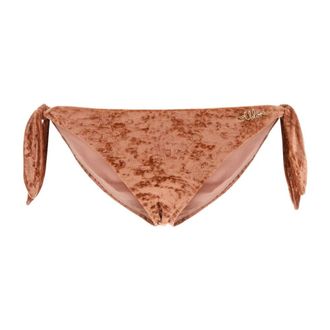 Chlo&eacute; Bikinis, female, Orange, Size: M Peach Stretch Velvet Bikini Slip