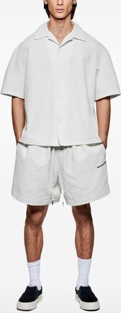 Mki Miyuki Zoku seersucker vacation shirt - men - Polyester - L - Neutrals