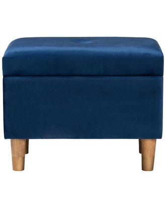 Baxton Studio Elias Modern Velvet Storage Ottoman