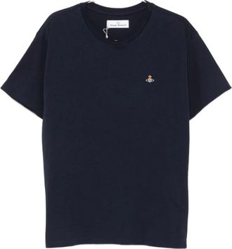 Vivienne Westwood Tops, Heren, Blauw, L, Katoen, Klassiek T-shirt Multicolour Orb