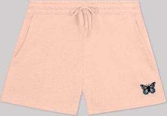 Dalix Womens Butterfly Midweight Washed Fleece Shorts in Blush at Nordstrom, Size Xx-Large