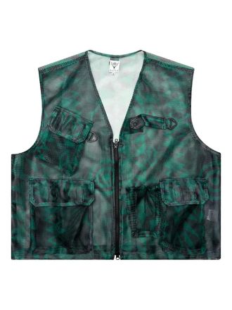 South2 West8 mesh pocket vest - Green