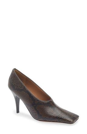 Stella McCartney Snakeskin Embossed Faux Leather Pump in Coffee at Nordstrom Rack, Size 9.5Us / 39.5Eu