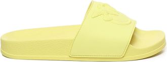 Pinko Gele rubber sandalen met logo-print - Dames - Sandalen - Geel - 41 EU - Schoenen