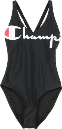 Champion Badpak uit &eacute;&eacute;n stuk - Dames - Badpakken - Zwart - S - Polyester - Badmode