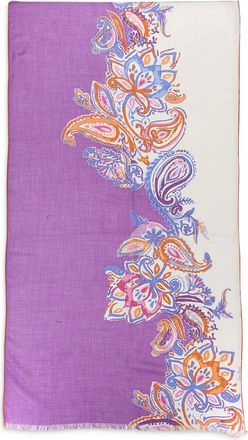 Loro Piana Sciarpa con stampa paisley - Viola