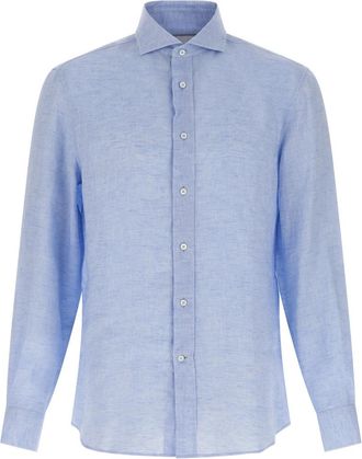 Brunello Cucinelli Light Blue Linen Shirt