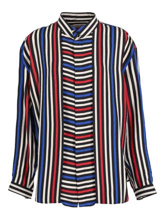 Saint Laurent striped-pattern shirt - Zwart